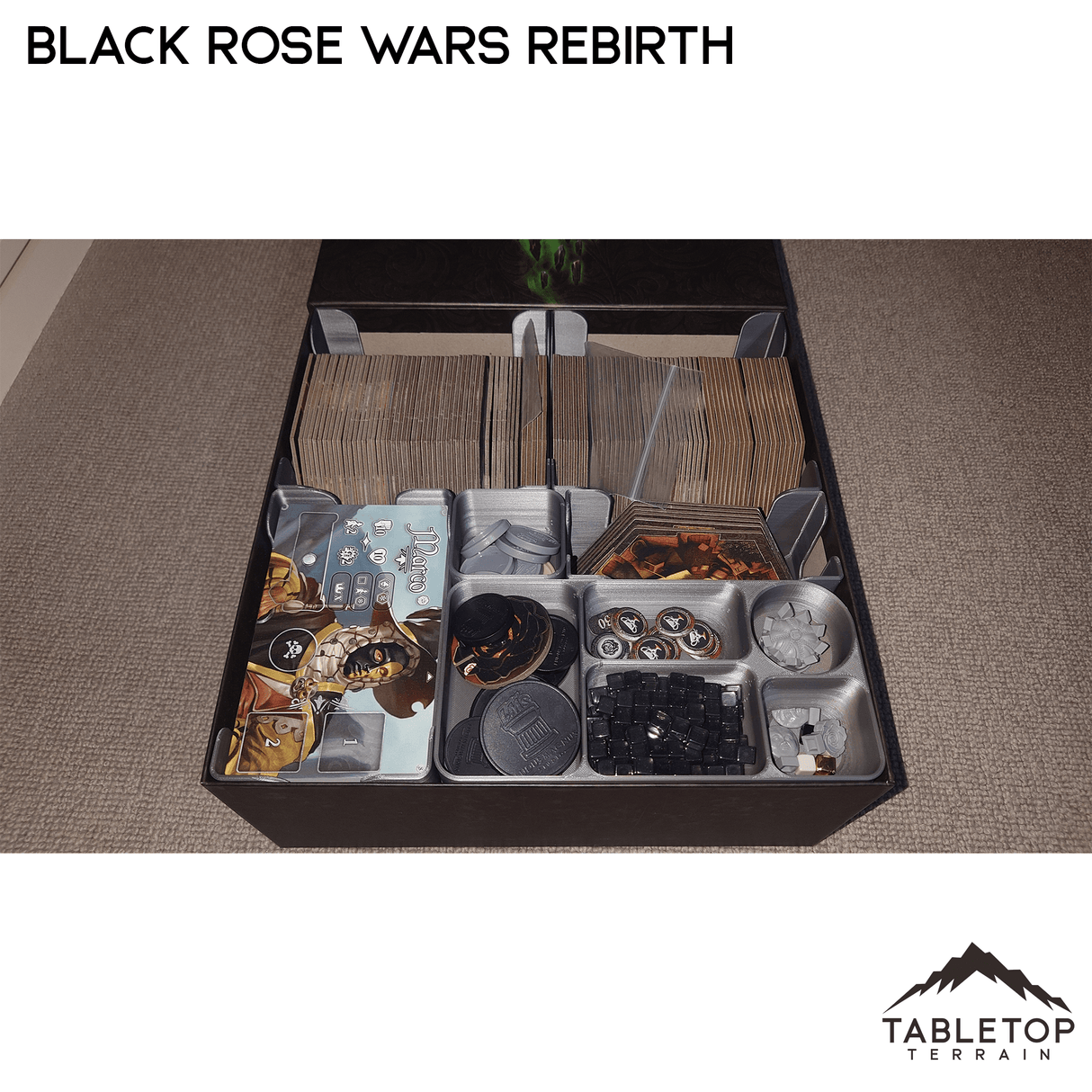 Tabletop Terrain Board Game Insert Black Rose Wars and Rebirth Board Game Insert / Organizer