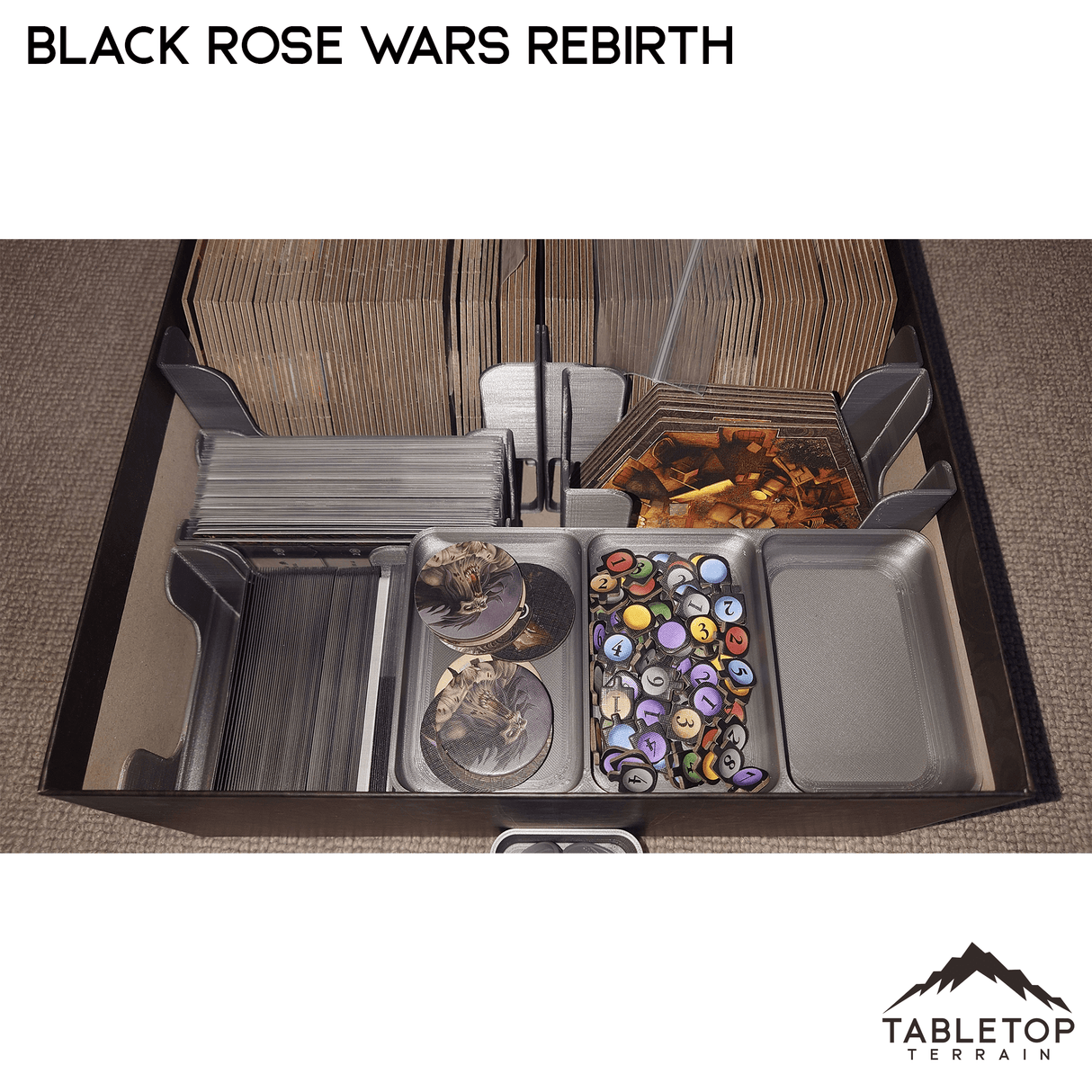 Tabletop Terrain Board Game Insert Black Rose Wars and Rebirth Board Game Insert / Organizer