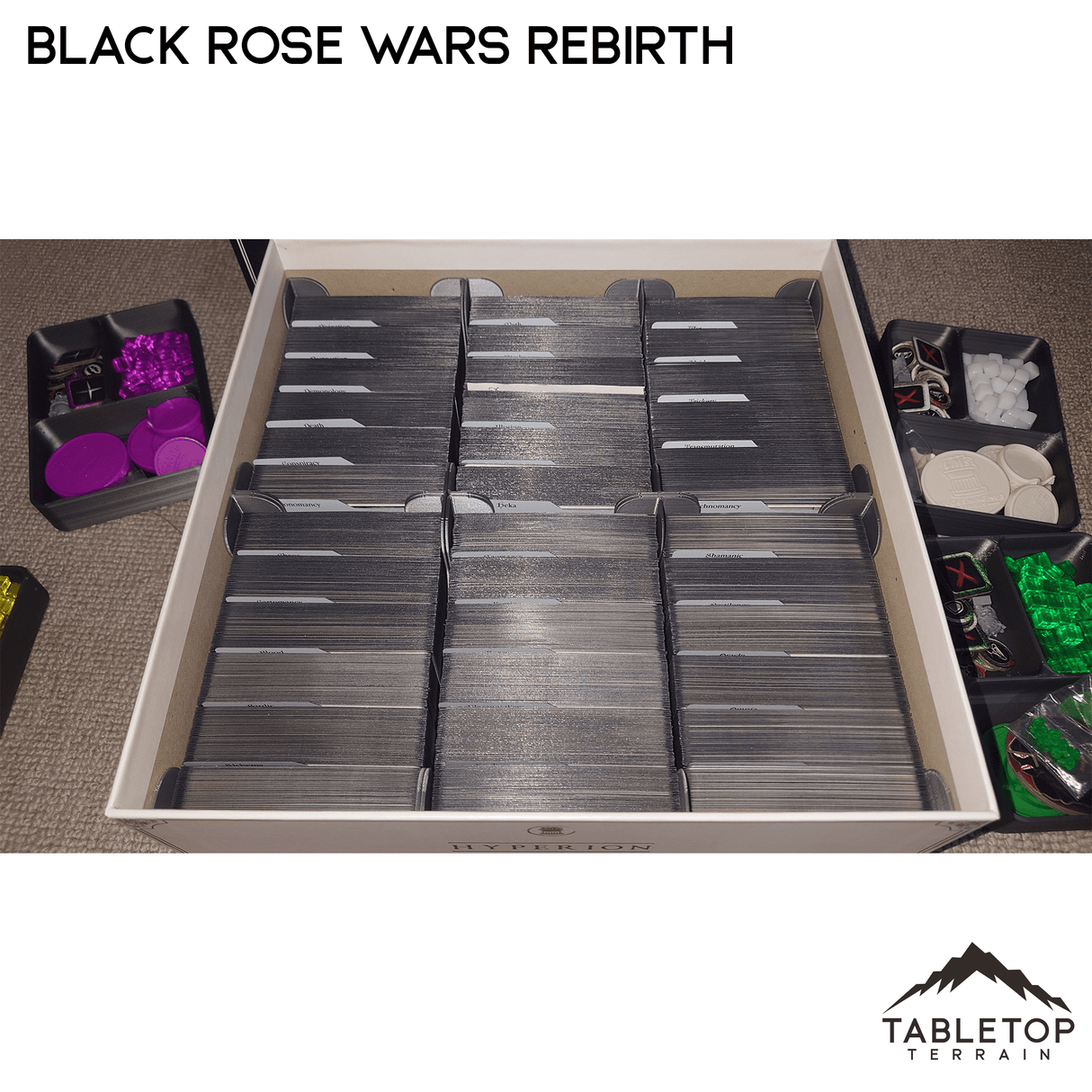 Tabletop Terrain Board Game Insert Black Rose Wars and Rebirth Board Game Insert / Organizer