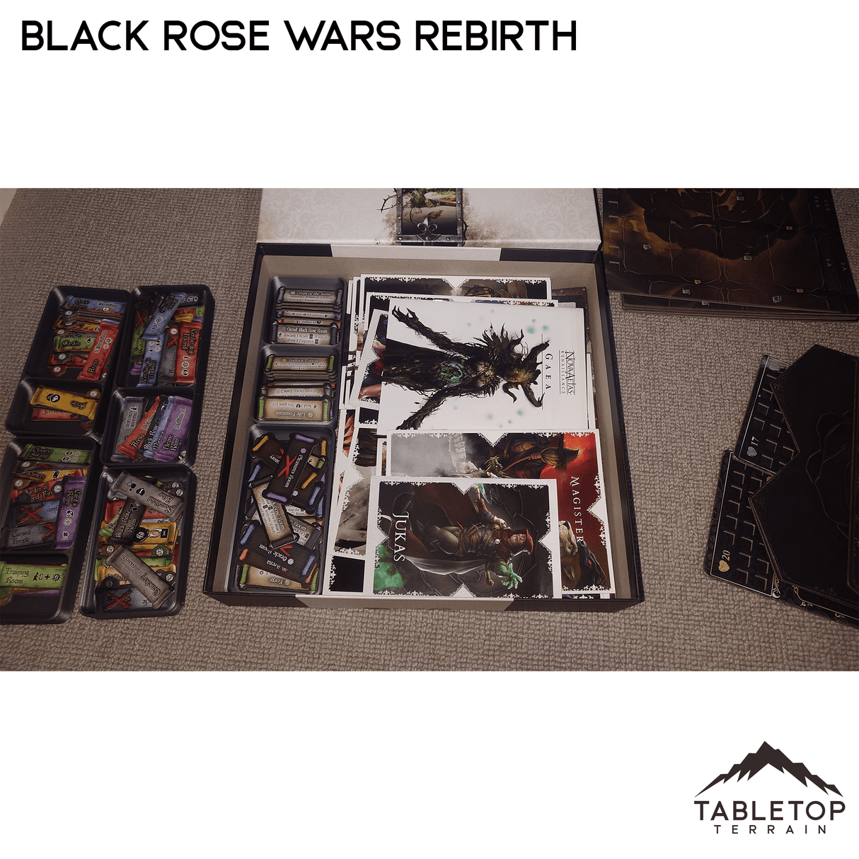 Tabletop Terrain Board Game Insert Black Rose Wars and Rebirth Board Game Insert / Organizer