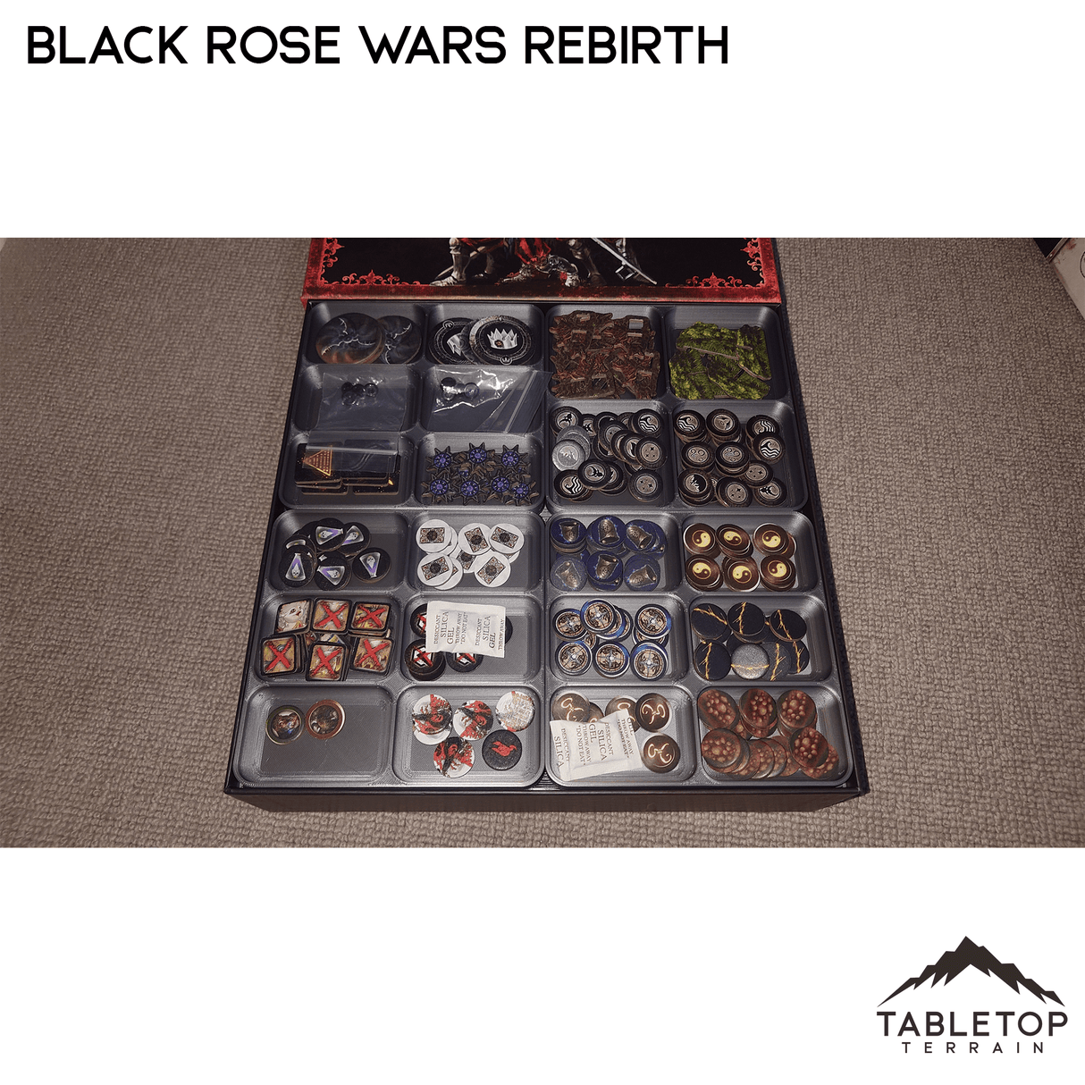 Tabletop Terrain Board Game Insert Black Rose Wars and Rebirth Board Game Insert / Organizer