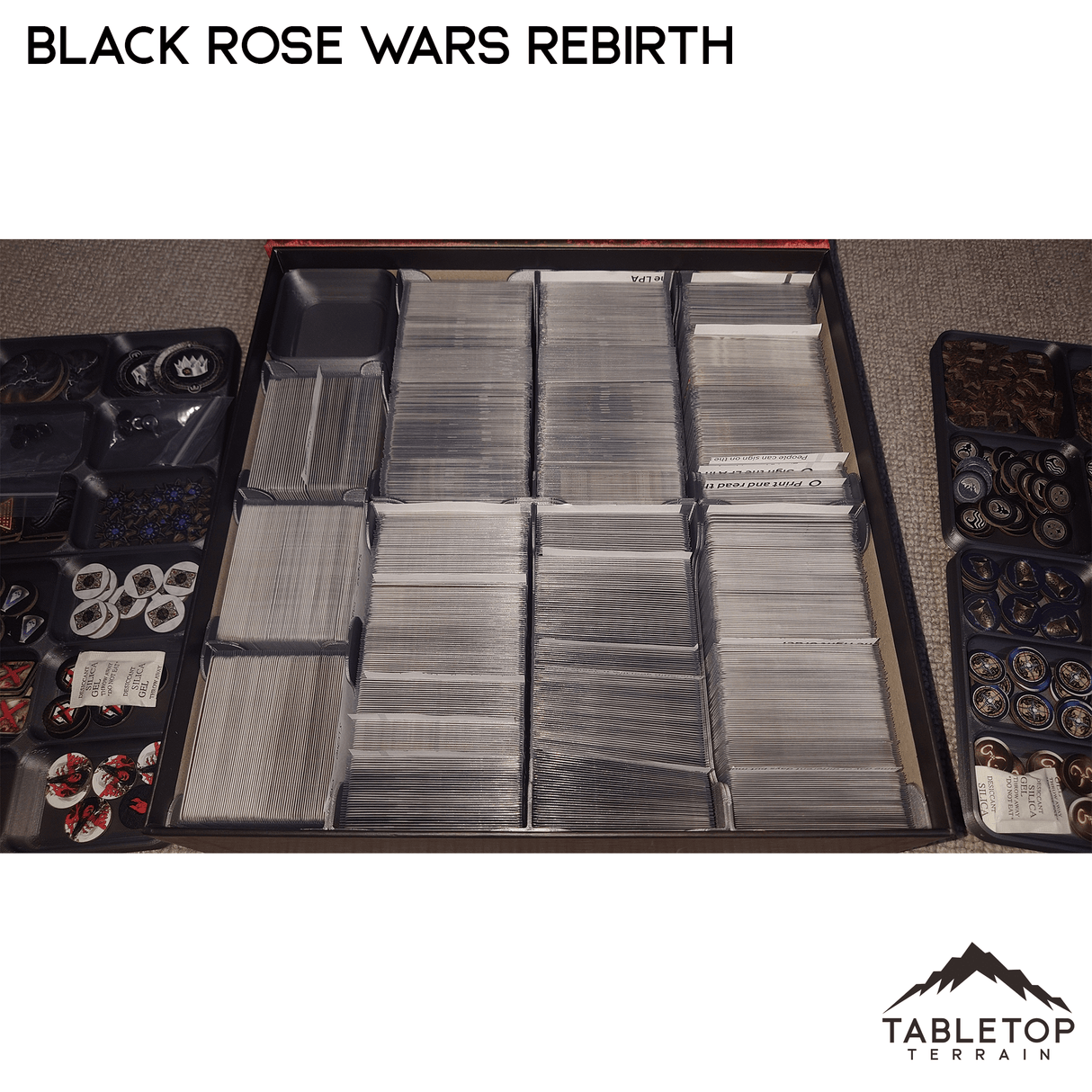 Tabletop Terrain Board Game Insert Black Rose Wars and Rebirth Board Game Insert / Organizer