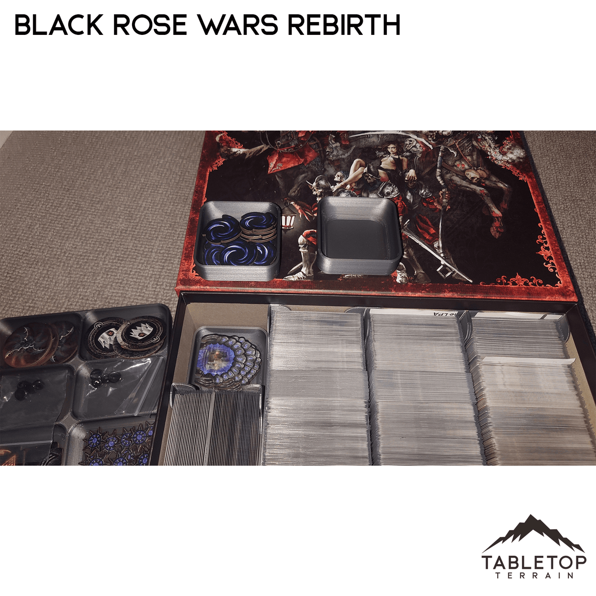 Tabletop Terrain Board Game Insert Black Rose Wars and Rebirth Board Game Insert / Organizer