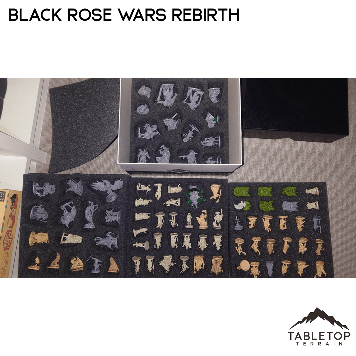 Tabletop Terrain Board Game Insert Black Rose Wars and Rebirth Board Game Insert / Organizer