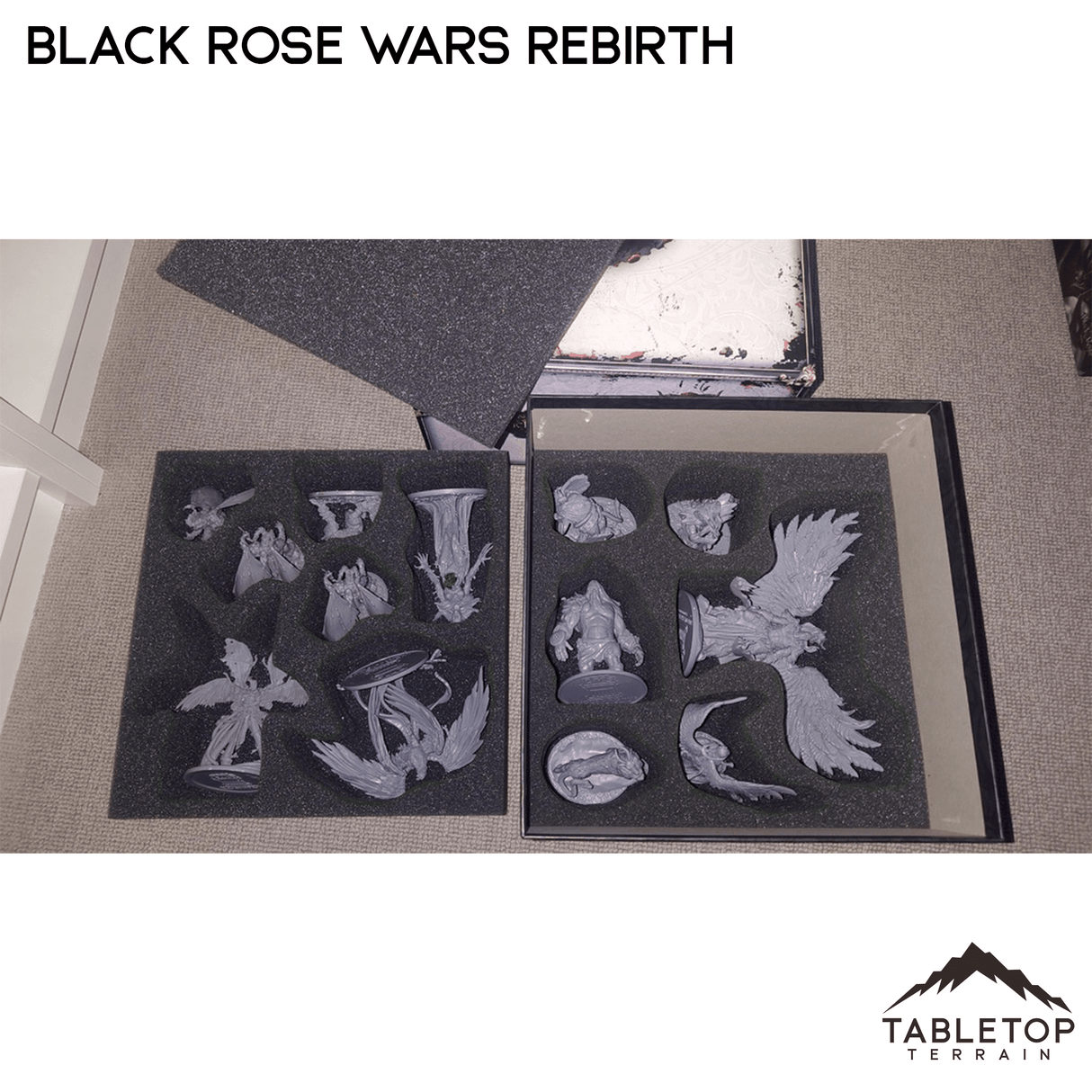Tabletop Terrain Board Game Insert Black Rose Wars and Rebirth Board Game Insert / Organizer