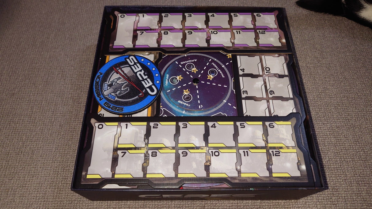 Tabletop Terrain Board Game Insert Ceres with Mars Contracts and Comets Board Game Insert / Organizer
