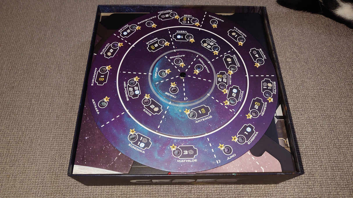 Tabletop Terrain Board Game Insert Ceres with Mars Contracts and Comets Board Game Insert / Organizer