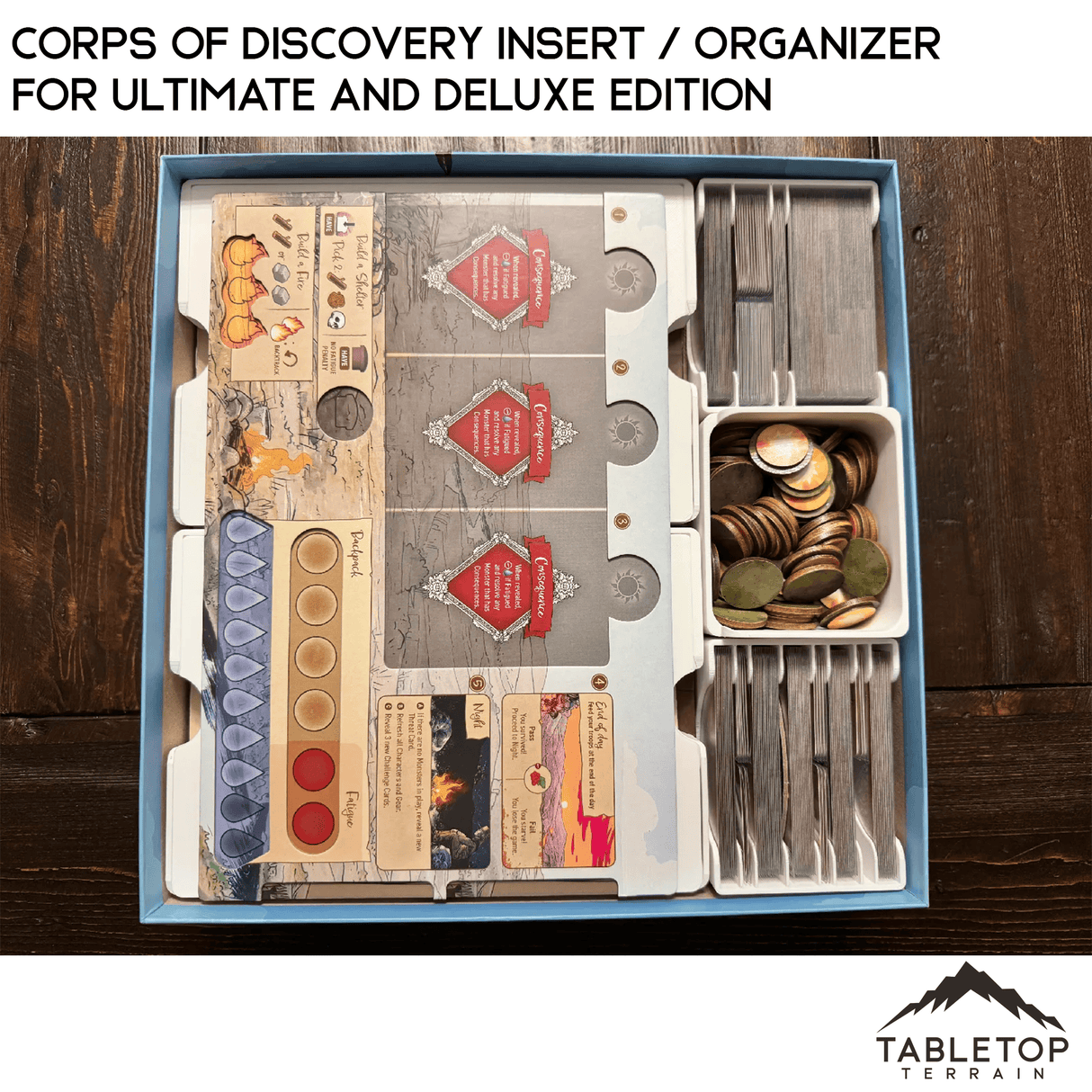 Tabletop Terrain Board Game Insert Corps of Discovery Insert / Organizer for Ultimate and Deluxe Edition