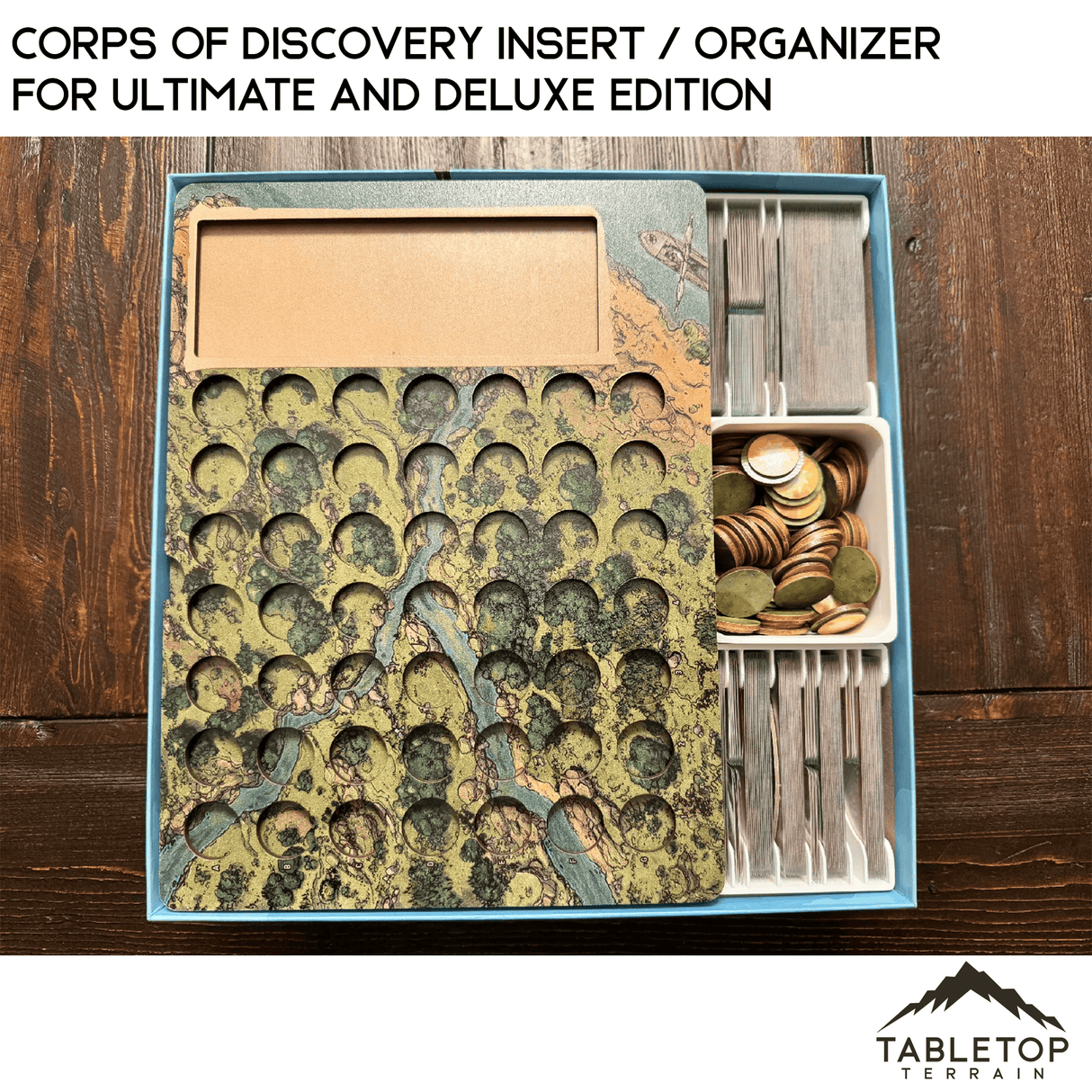 Tabletop Terrain Board Game Insert Corps of Discovery Insert / Organizer for Ultimate and Deluxe Edition