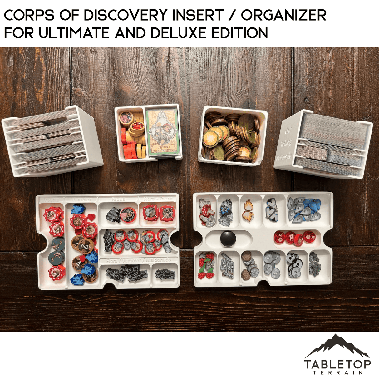 Tabletop Terrain Board Game Insert Corps of Discovery Insert / Organizer for Ultimate and Deluxe Edition
