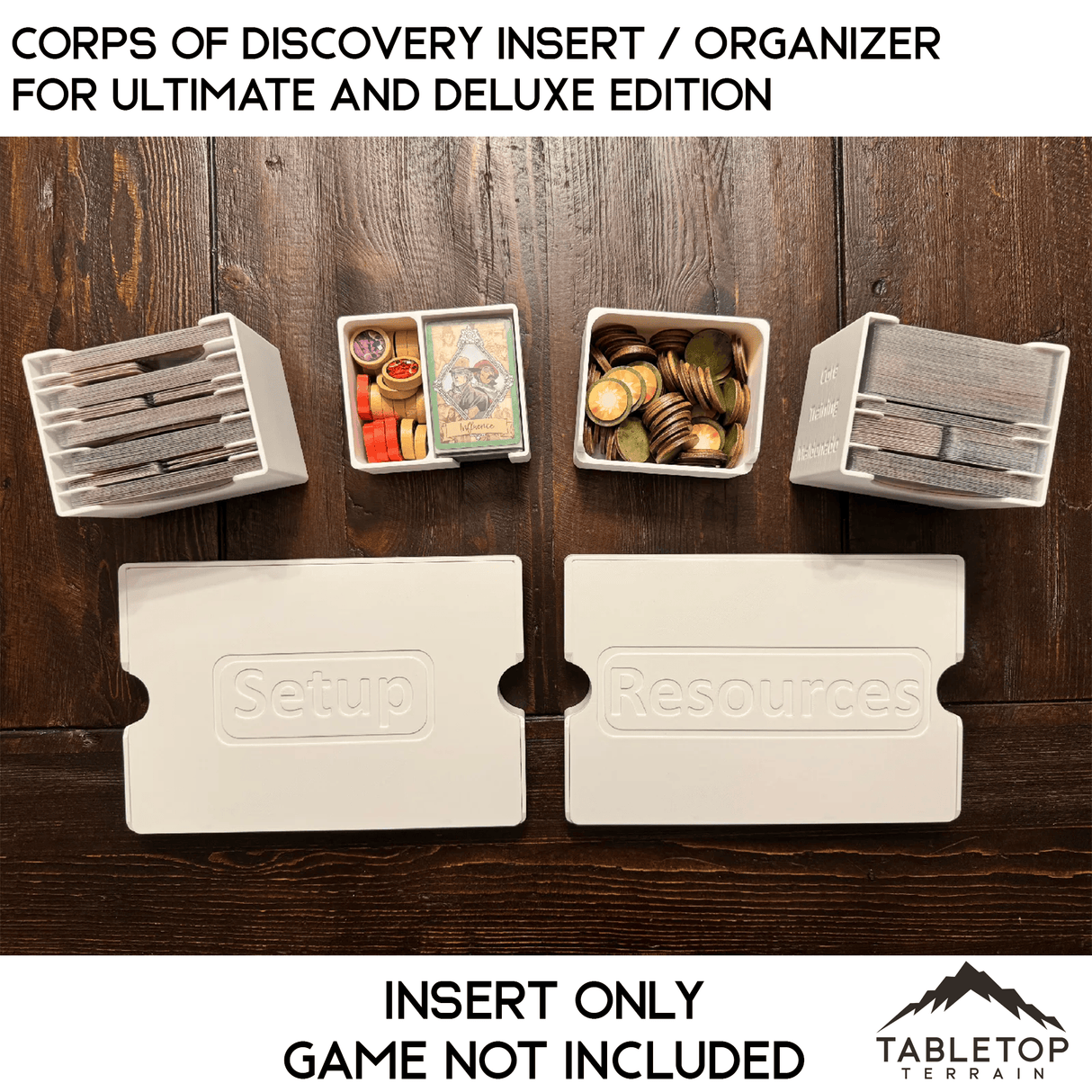 Tabletop Terrain Board Game Insert Corps of Discovery Insert / Organizer for Ultimate and Deluxe Edition