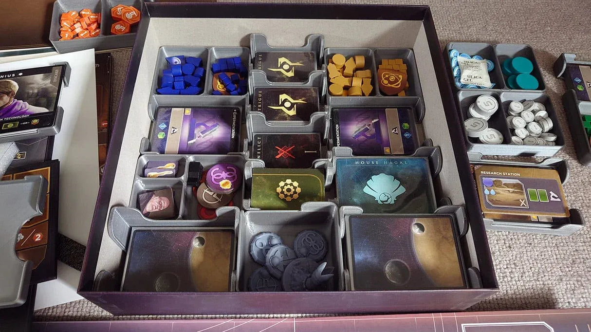 Tabletop Terrain Board Game Insert Dune: Imperium with Rise of Ix and Immortality Board Game Insert / Organizer