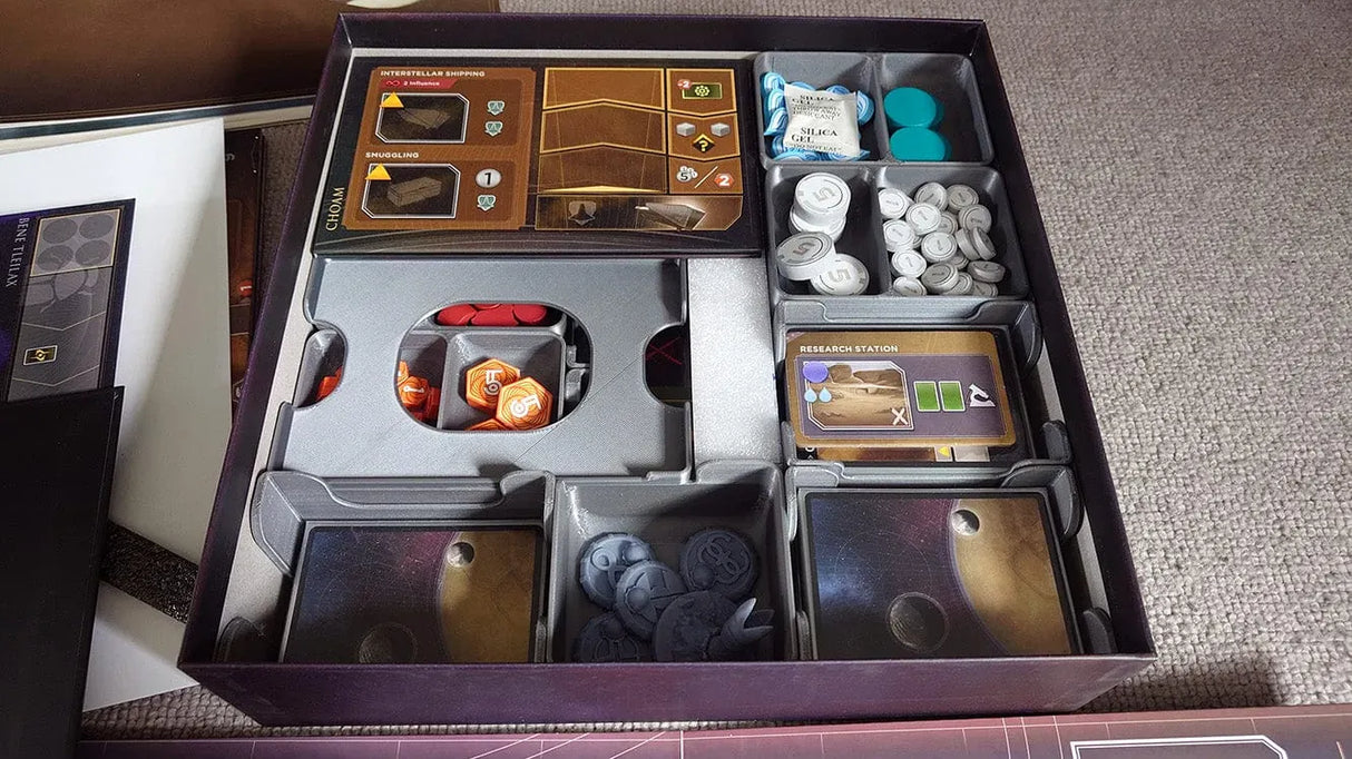 Tabletop Terrain Board Game Insert Dune: Imperium with Rise of Ix and Immortality Board Game Insert / Organizer