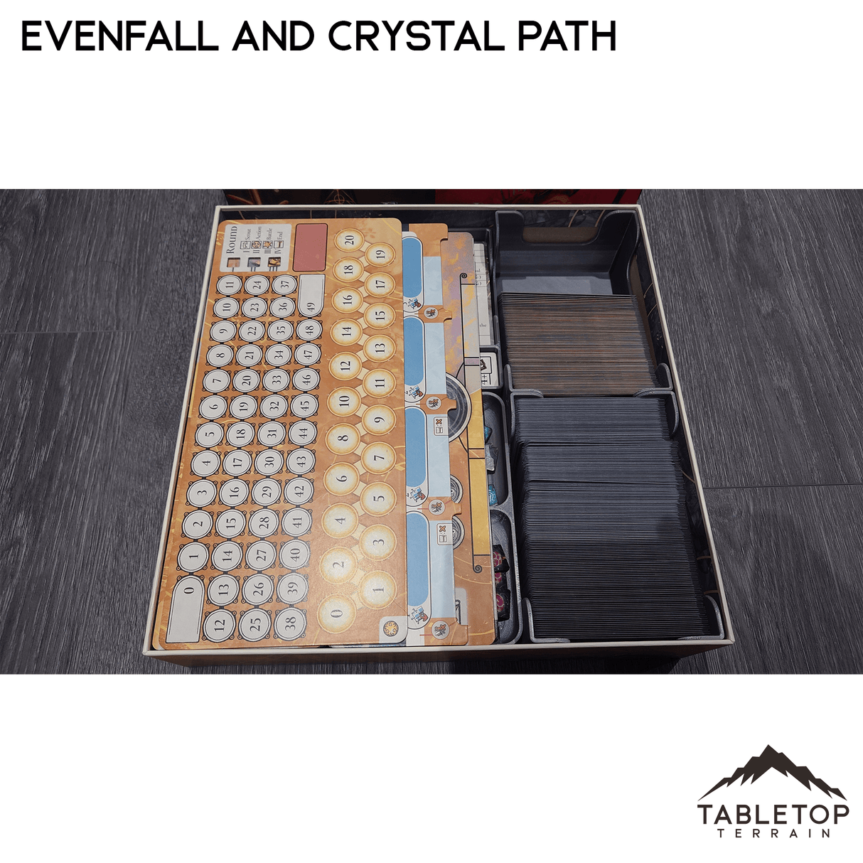 Tabletop Terrain Board Game Insert Evenfall and Crystal Path Board Game Insert / Organizer