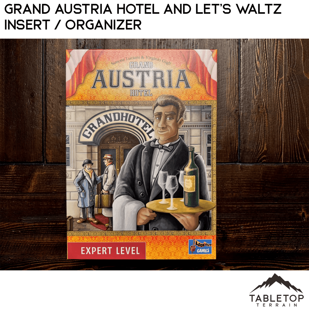 Tabletop Terrain Board Game Insert Grand Austria Hotel and Let's Waltz Insert / Organizer - Holds Meeple Source Food