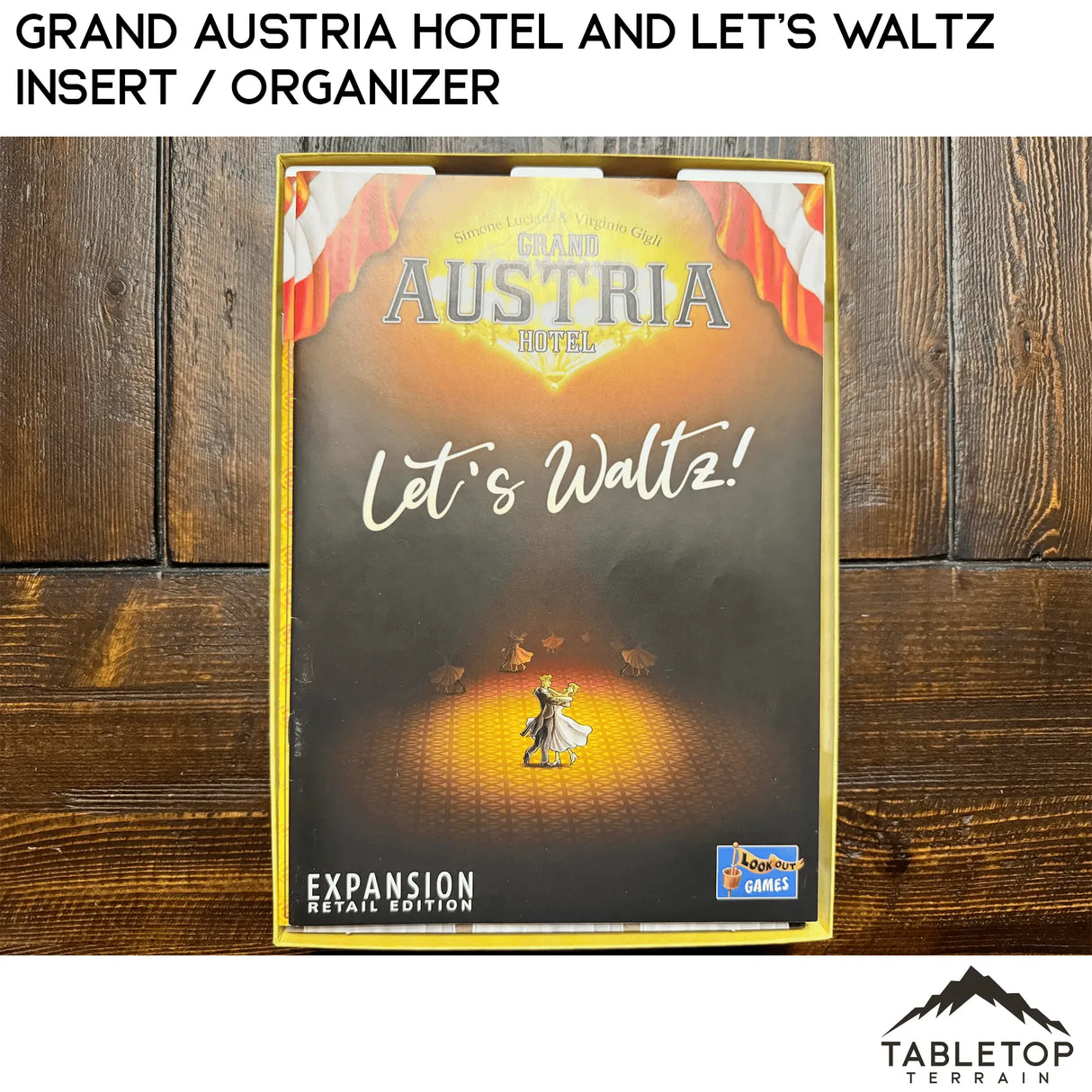 Tabletop Terrain Board Game Insert Grand Austria Hotel and Let's Waltz Insert / Organizer - Holds Meeple Source Food