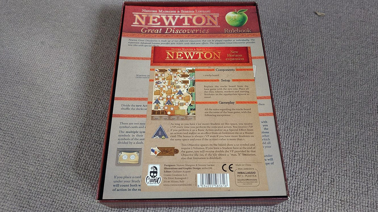 Tabletop Terrain Board Game Insert Newton + Great Discoveries Board Game Insert / Organizer