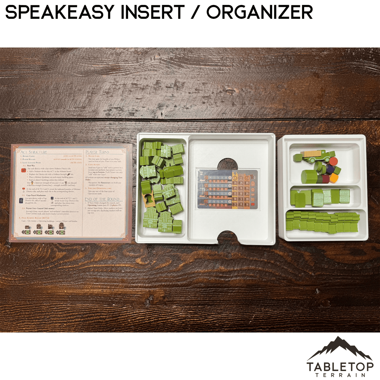 Tabletop Terrain Board Game Insert Speakeasy Insert / Organizer