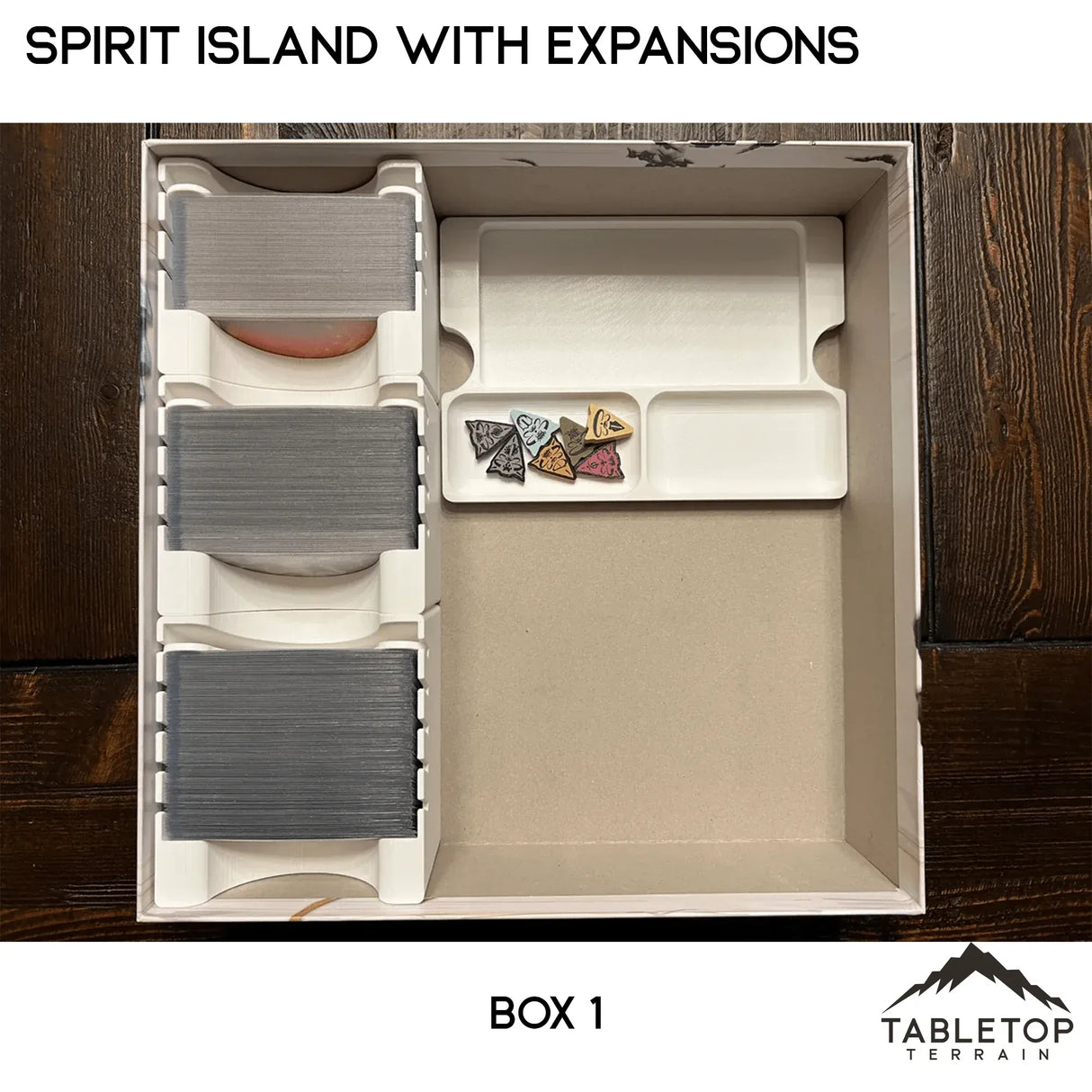 Tabletop Terrain Board Game Insert Spirit Island Organizer for Content Through Nature Incarnate Insert / Organizer