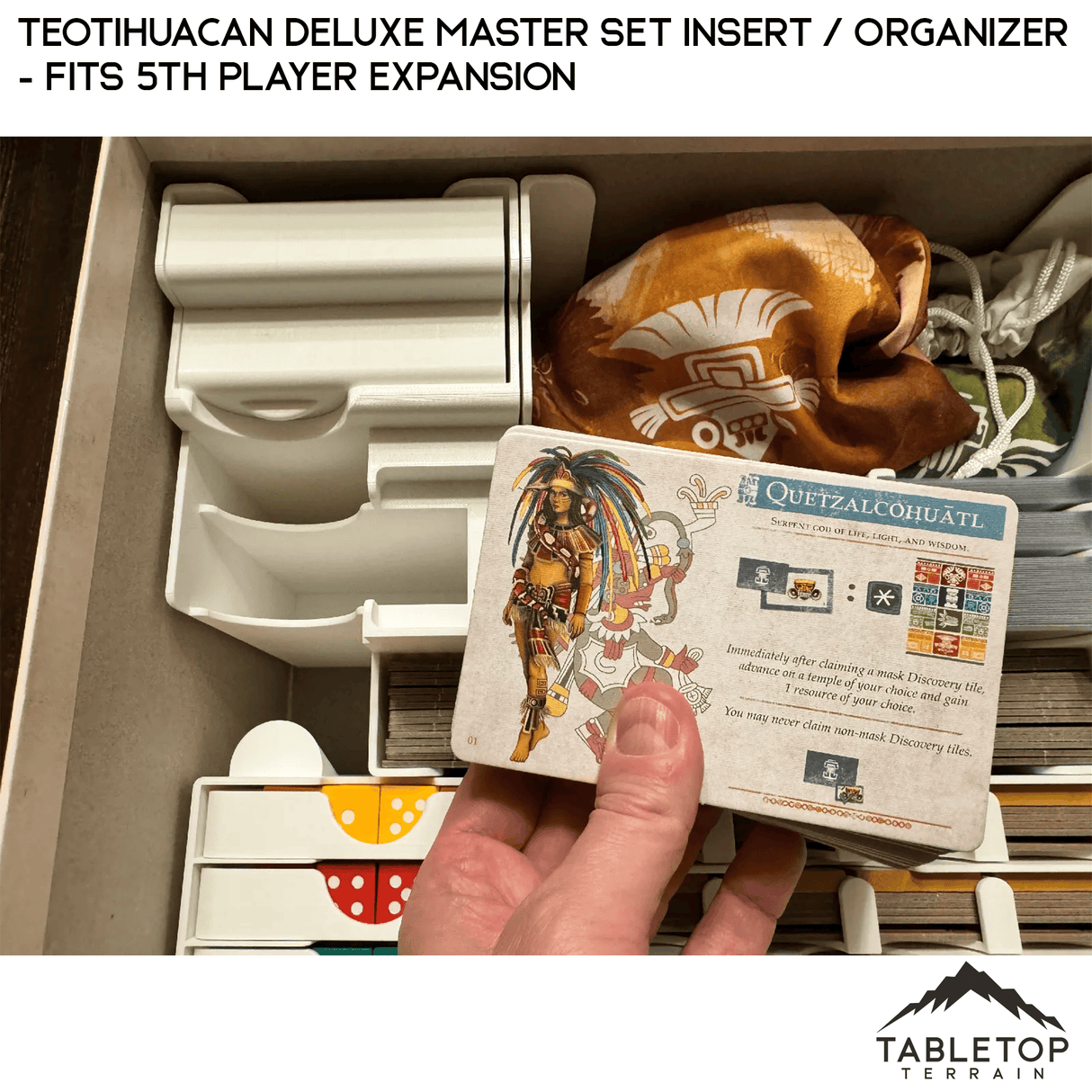 Tabletop Terrain Board Game Insert Teotihuacan Deluxe Master Set Insert / Organizer - Fits 5th Player Expansion