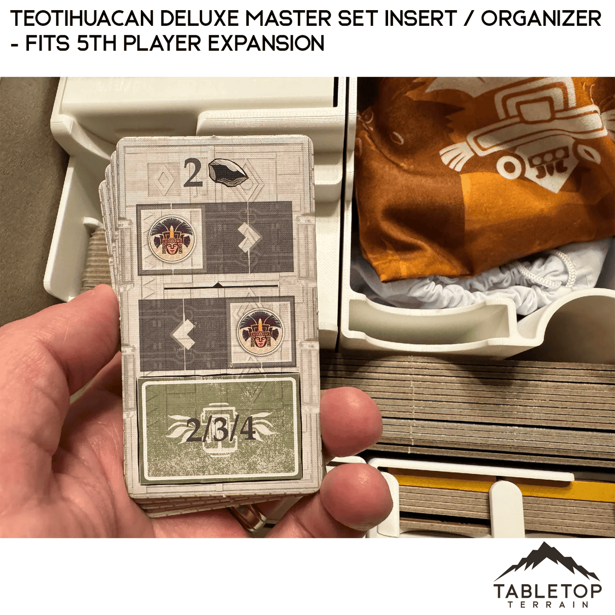 Tabletop Terrain Board Game Insert Teotihuacan Deluxe Master Set Insert / Organizer - Fits 5th Player Expansion
