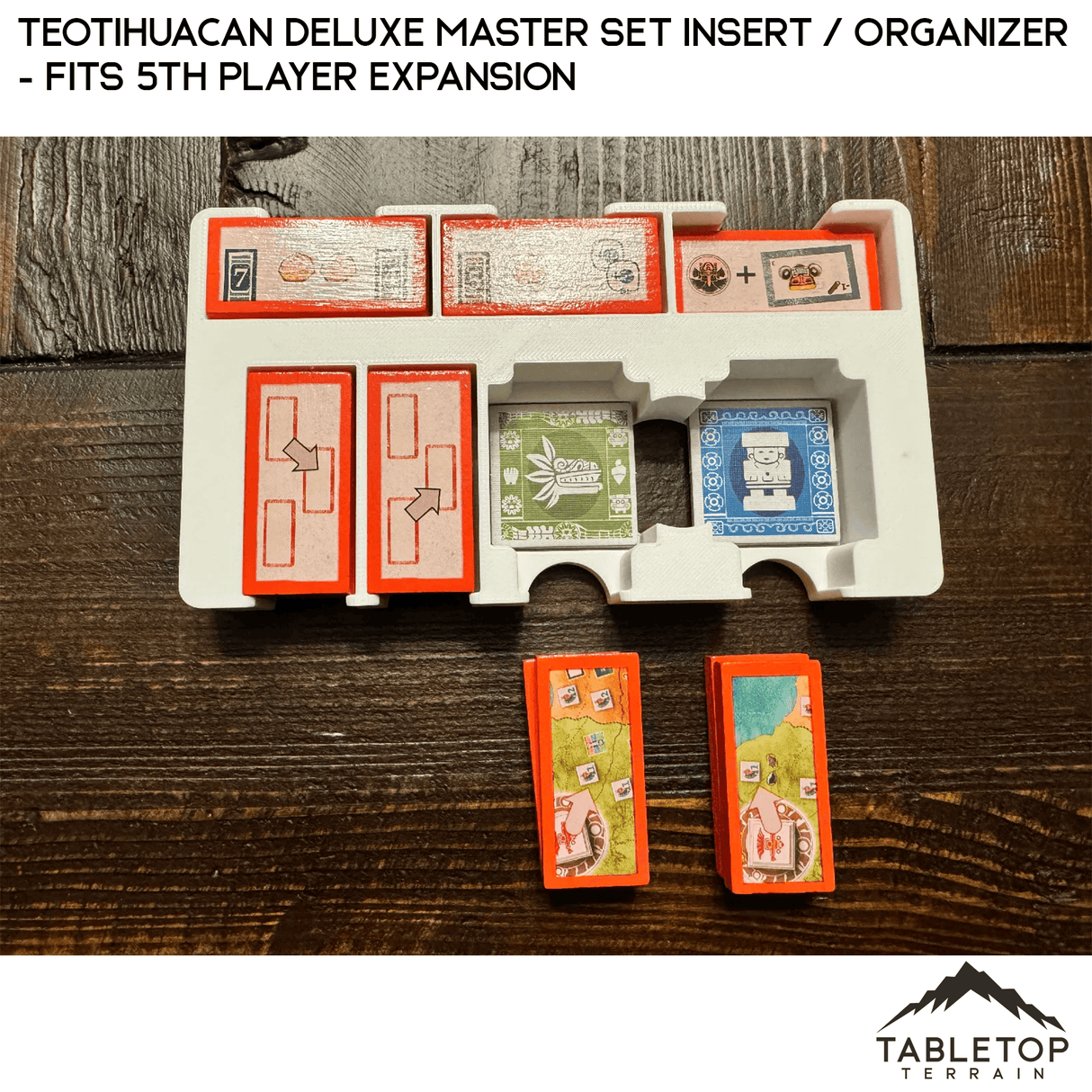 Tabletop Terrain Board Game Insert Teotihuacan Deluxe Master Set Insert / Organizer - Fits 5th Player Expansion