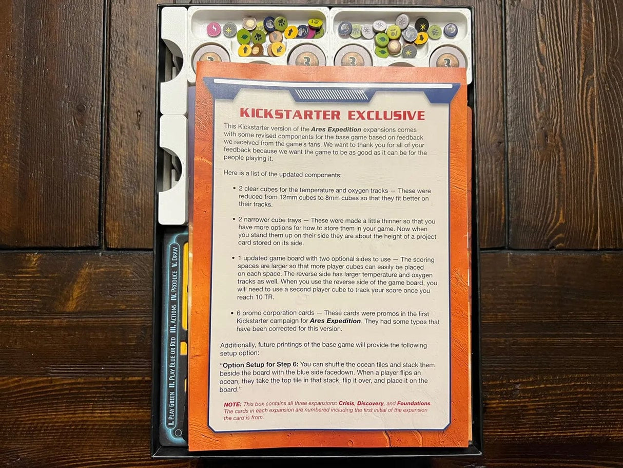 Tabletop Terrain Board Game Insert Terraforming Mars Ares Expedition + Expansions Board Game Insert / Organizer