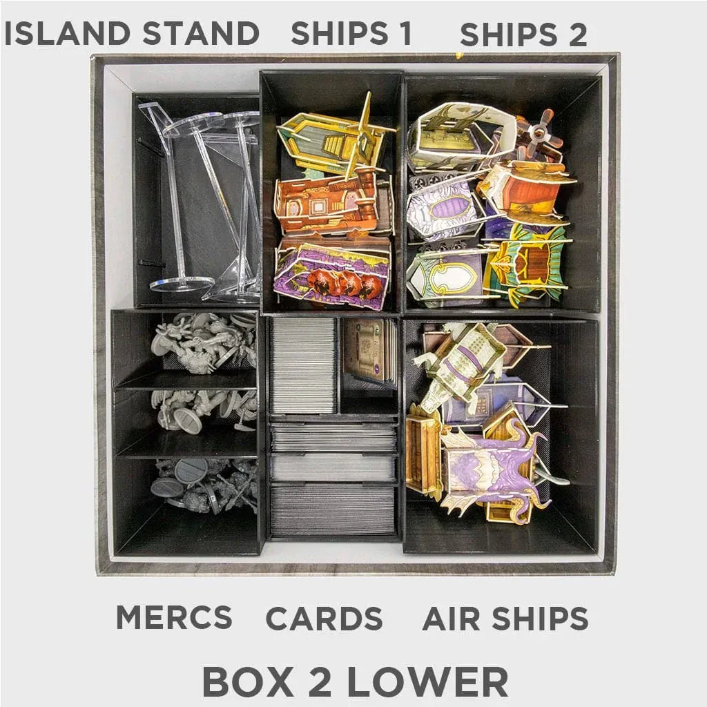 Tabletop Terrain Board Game Insert Ultimate Heroes of Land, Air, and Sea Organizer/Insert