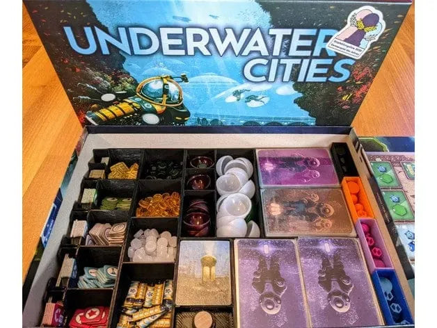 Tabletop Terrain Board Game Insert Underwater Cities + Expansion Board Game Insert / Organizer