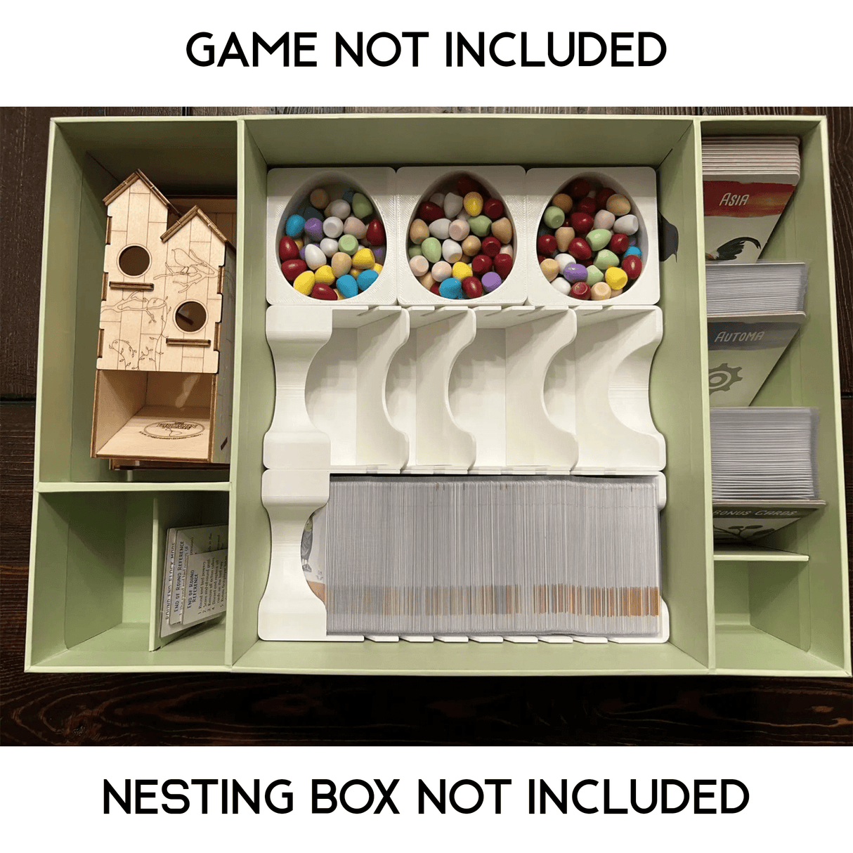 Tabletop Terrain Board Game Insert Wingspan Nesting Box Board Game Insert / Organizer