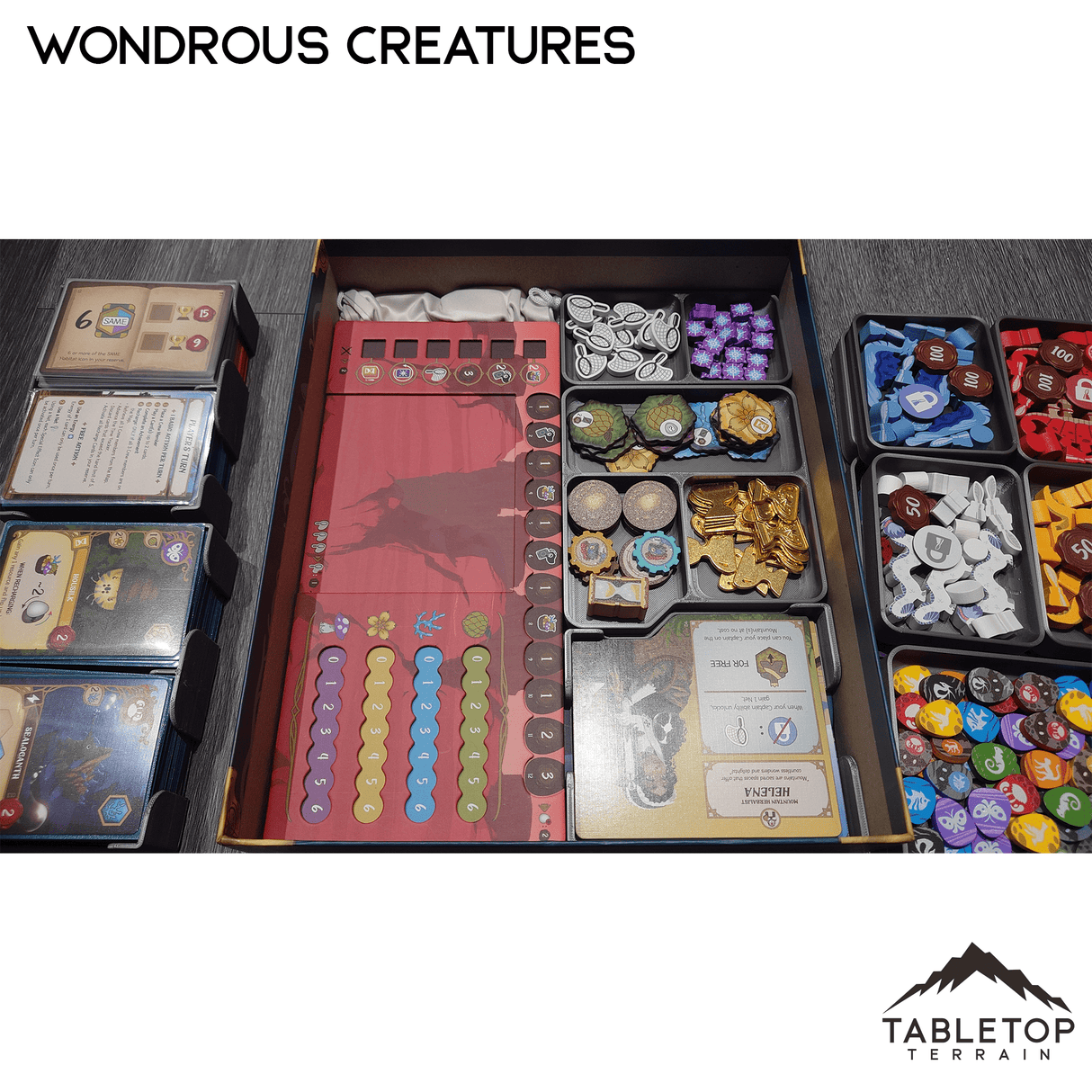 Tabletop Terrain Board Game Insert Wondrous Creatures & expansions Board Game Insert / Organizer
