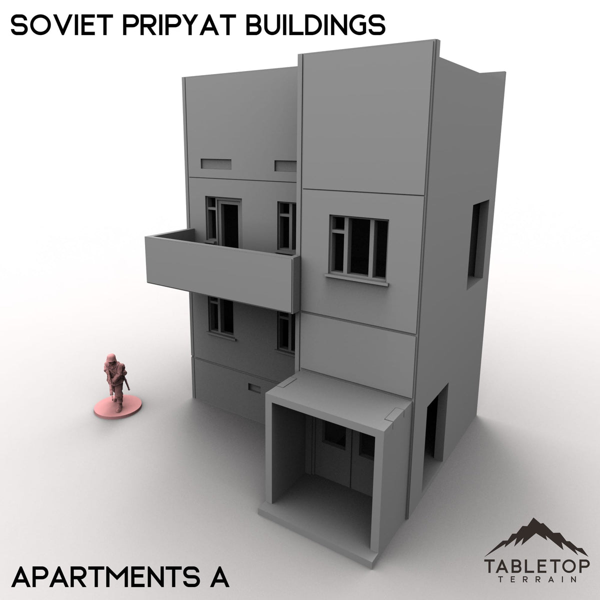 Tabletop Terrain Building 32mm / Apartments A Soviet Pripyat Buildings