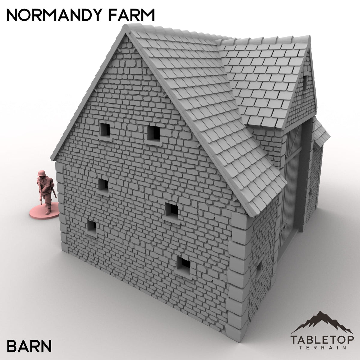 Tabletop Terrain Building 32mm / Barn Normandy Farm