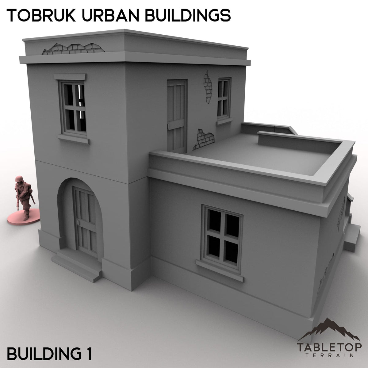 Tabletop Terrain Building 32mm / Building 1 Tobruk Urban Buildings