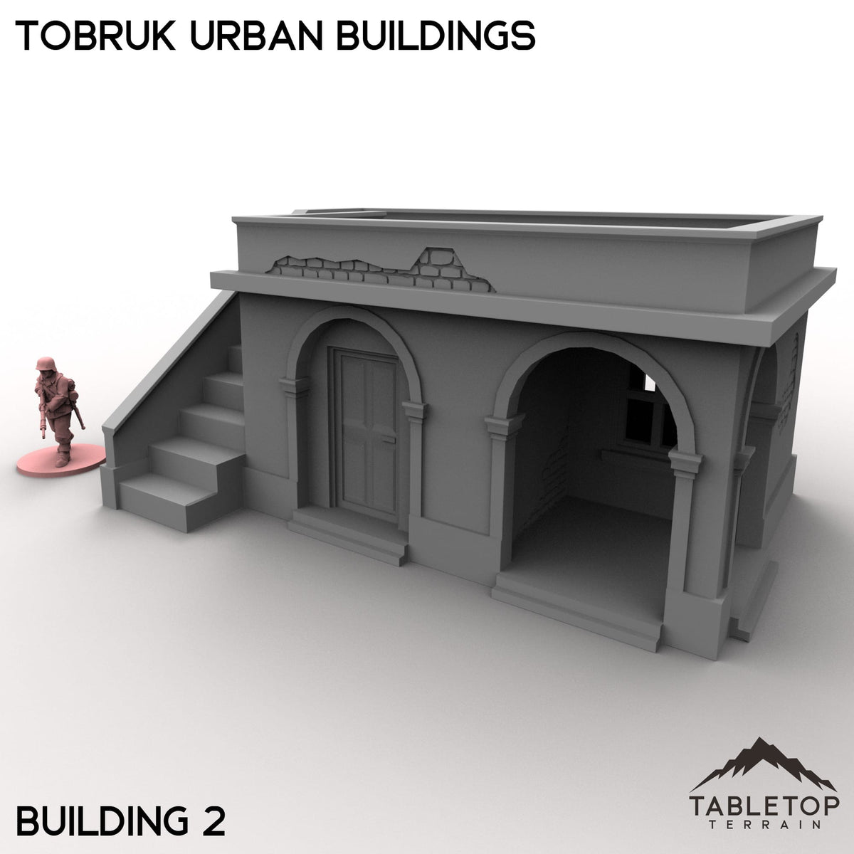 Tabletop Terrain Building 32mm / Building 2 Tobruk Urban Buildings