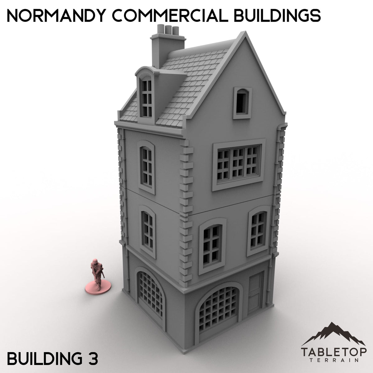 Tabletop Terrain Building 32mm / Building 3 Normandy Commercial Buildings