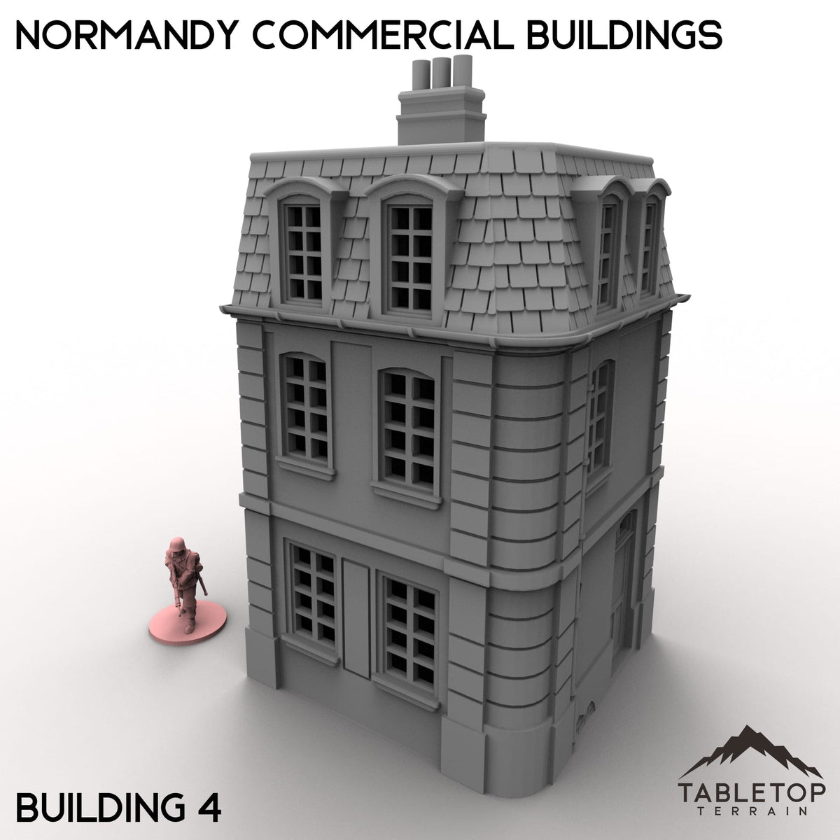 Tabletop Terrain Building 32mm / Building 4 Normandy Commercial Buildings
