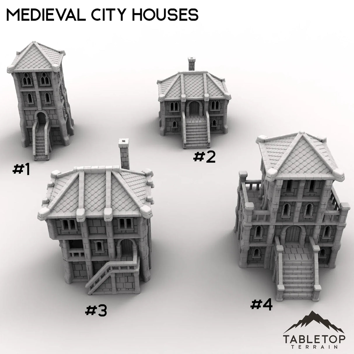 Tabletop Terrain Building 32mm / House #1 Medieval City Houses