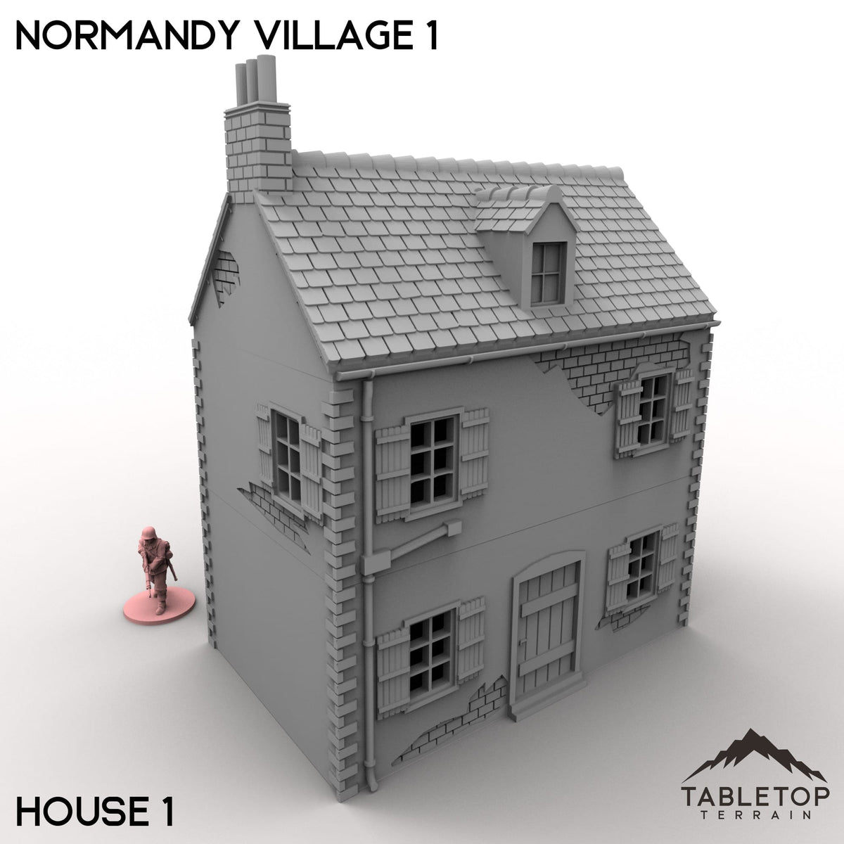Tabletop Terrain Building 32mm / House 1 Normandy Village 1