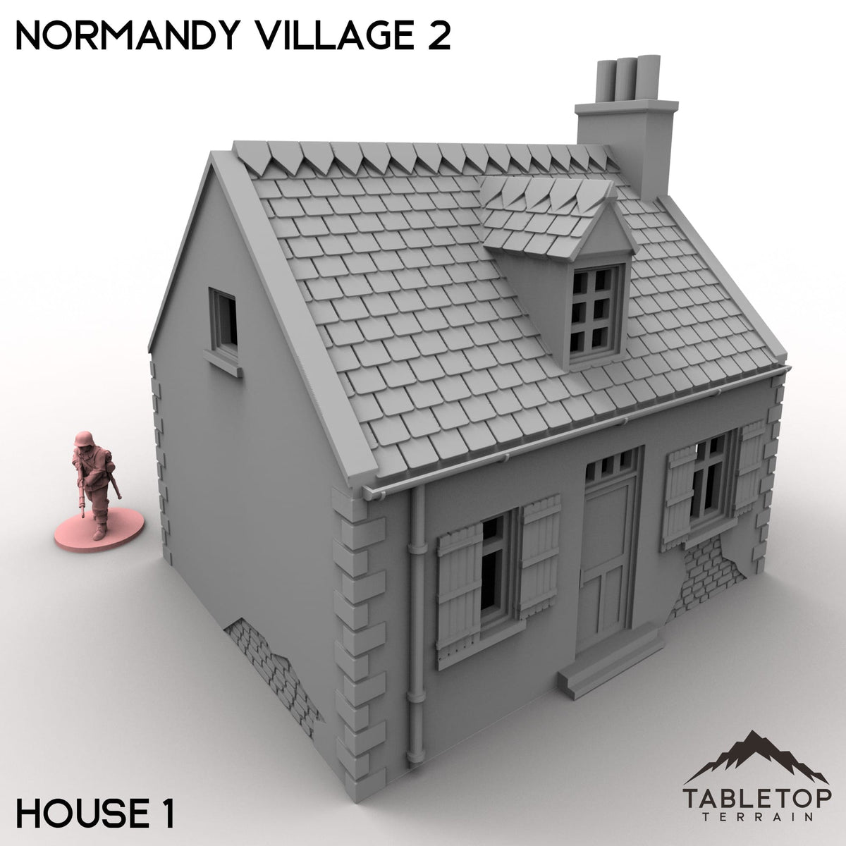 Tabletop Terrain Building 32mm / House 1 Normandy Village 2