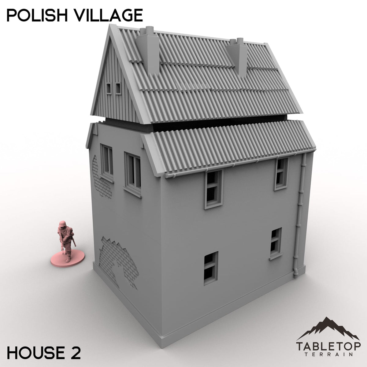 Tabletop Terrain Building 32mm / House 2 Polish Village