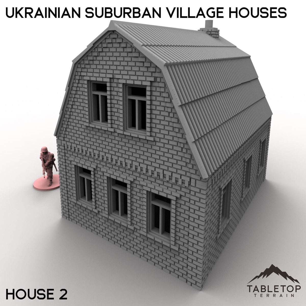 Tabletop Terrain Building 32mm / House 2 Ukrainian Suburban Village Houses