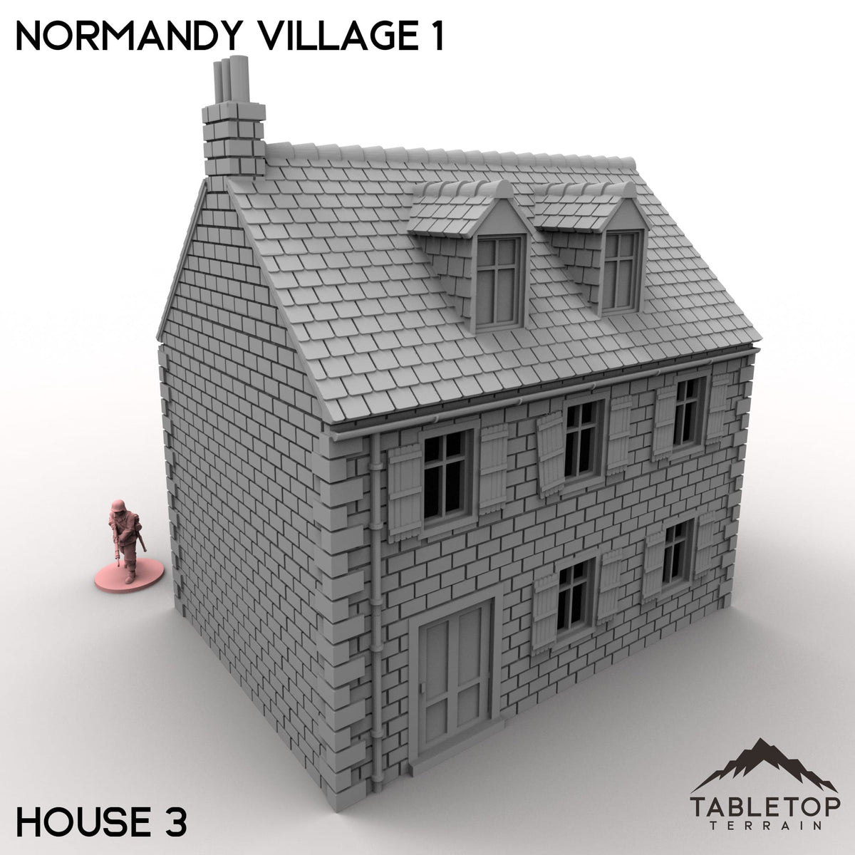 Tabletop Terrain Building 32mm / House 3 Normandy Village 1