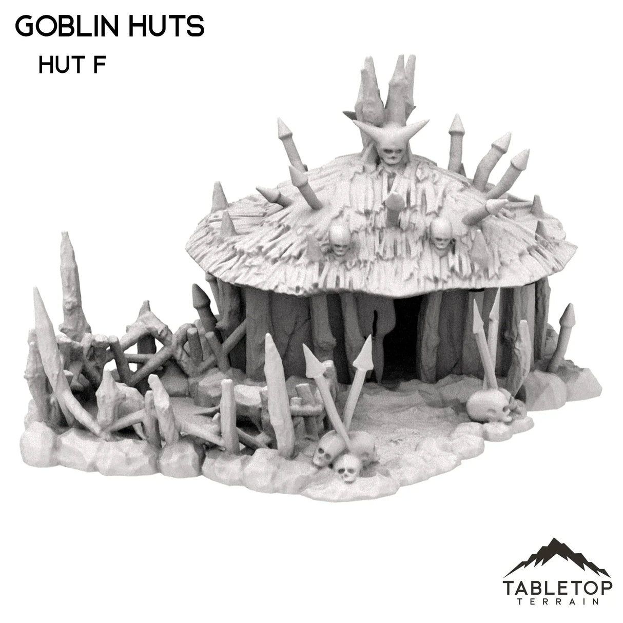 Tabletop Terrain Building 32mm / Hut F Goblin Huts