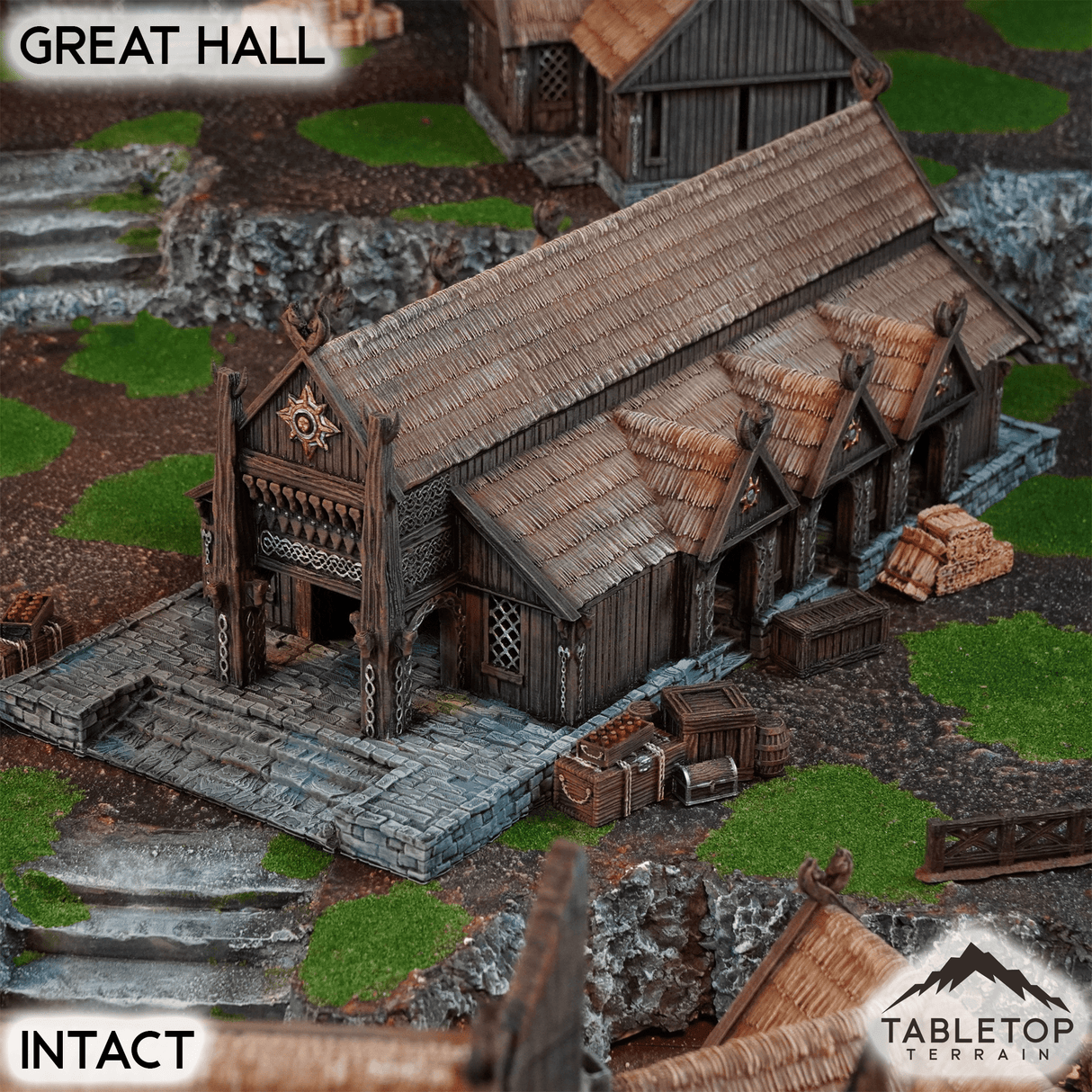 Tabletop Terrain Building 32mm / Intact The Great Hall - Kingdom of Saxonia