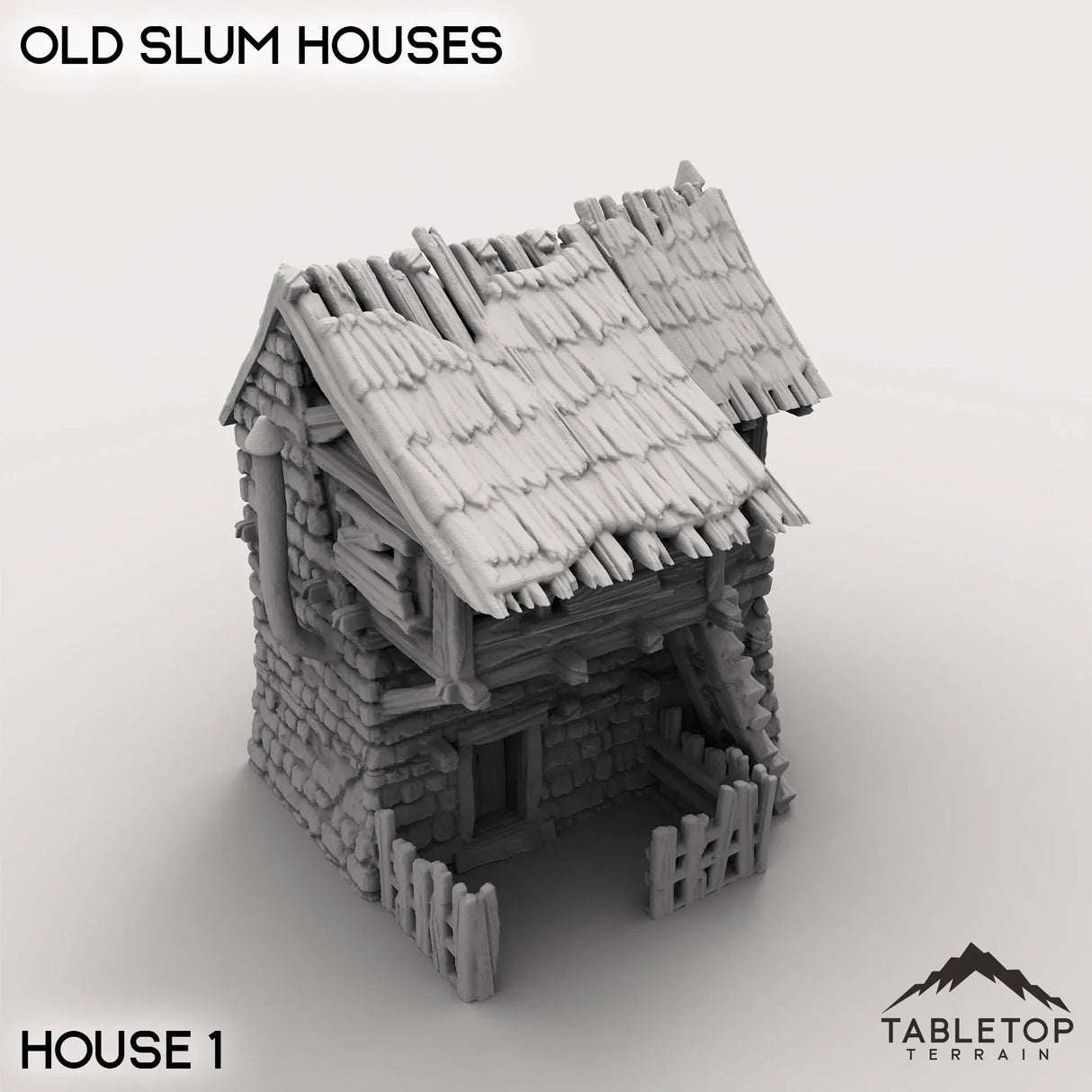 Tabletop Terrain Building 32mm / Slum House 1 Old Slum Houses