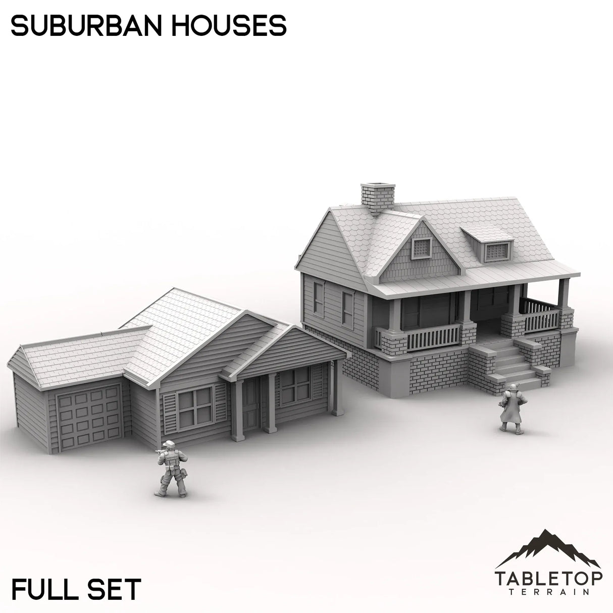Tabletop Terrain Building 40mm / Full Set Suburban Houses