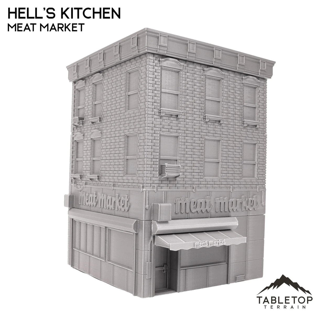 Tabletop Terrain Building 40mm / Meat Market Hell's Kitchen City Block