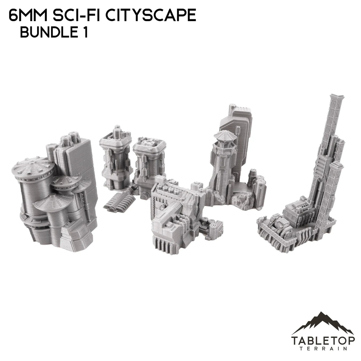 Tabletop Terrain Building 6mm Sci-Fi Cityscape Bundle 1