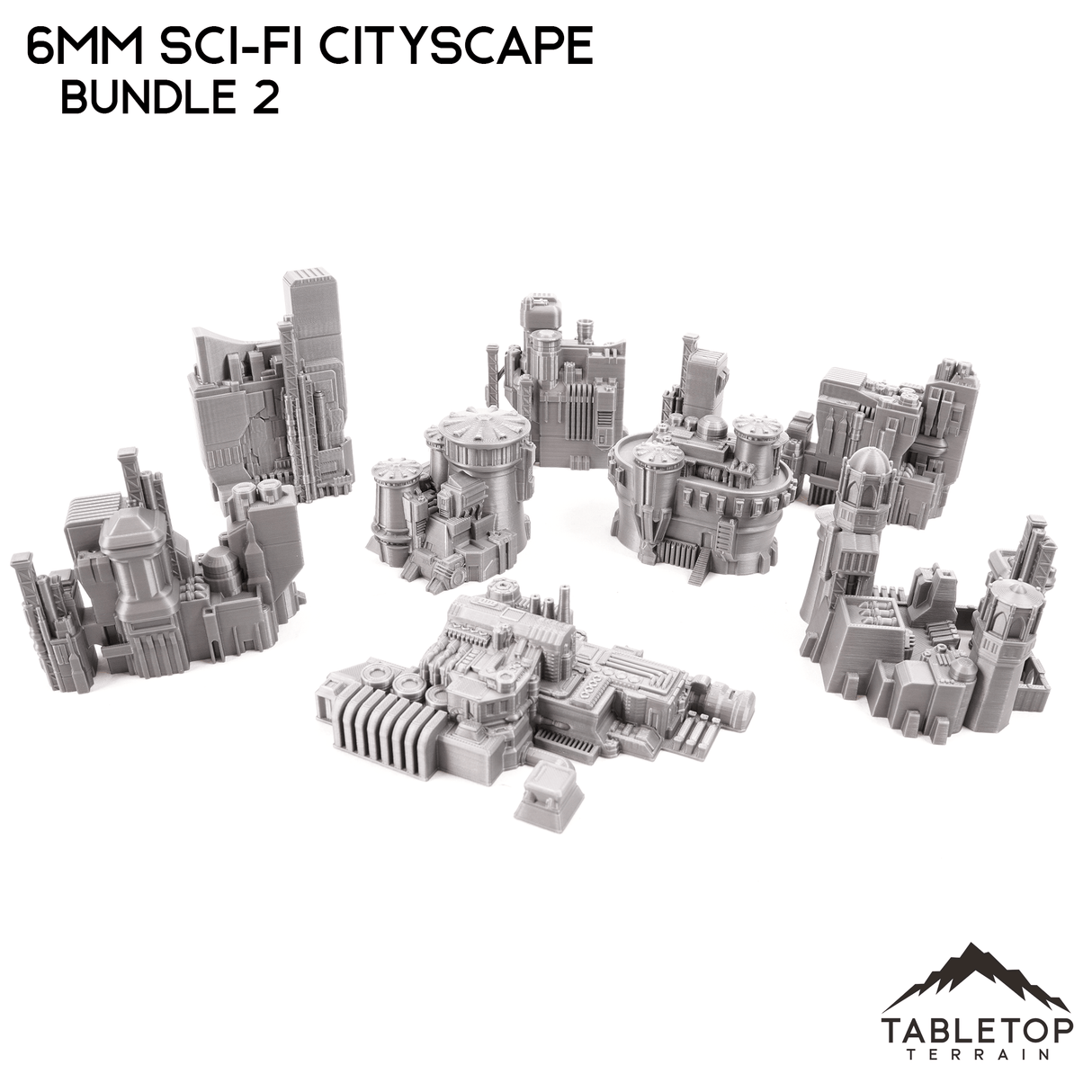 Tabletop Terrain Building 6mm Sci-Fi Cityscape Bundle 2